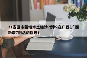 31省区市新增本土确诊7例均在广西(广西新增7例活动轨迹)