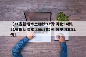 【31省新增本土确诊93例:河北54例,31省份新增本土确诊85例 其中河北82例】
